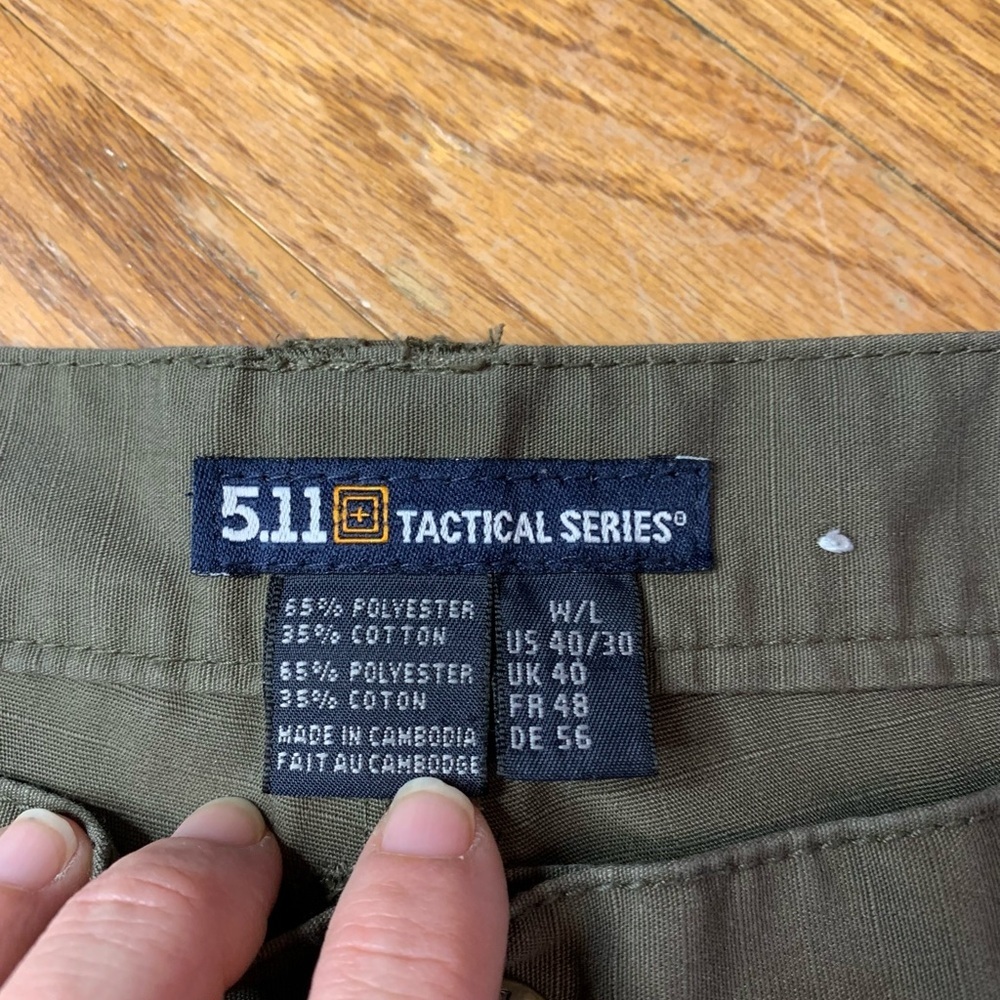 5.11 Tactical Series Cargo Pants | Size 40x30 | Olive Green Workwear - Picture 2 of 8